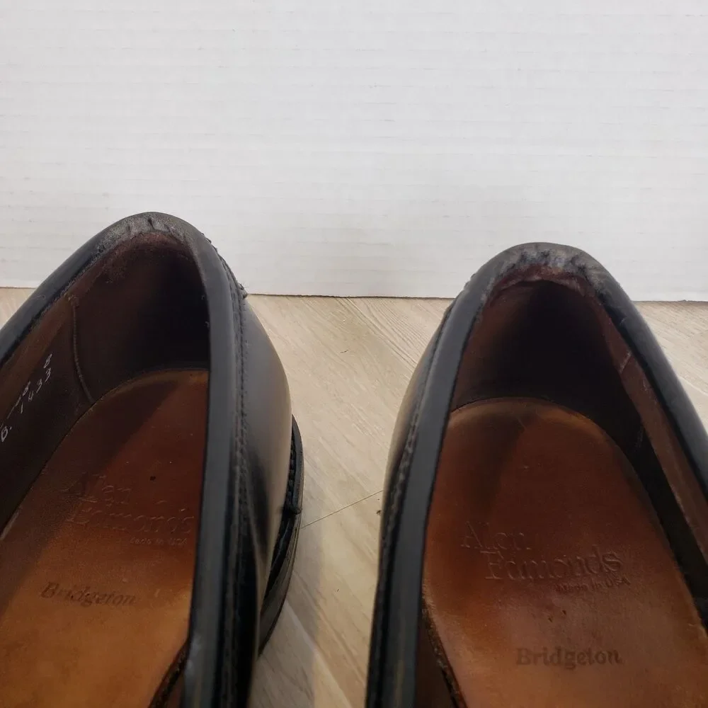 Allen Edmonds Bridgeton Shoes Mens 9.5B Black Leather Dress Tassels Loafers